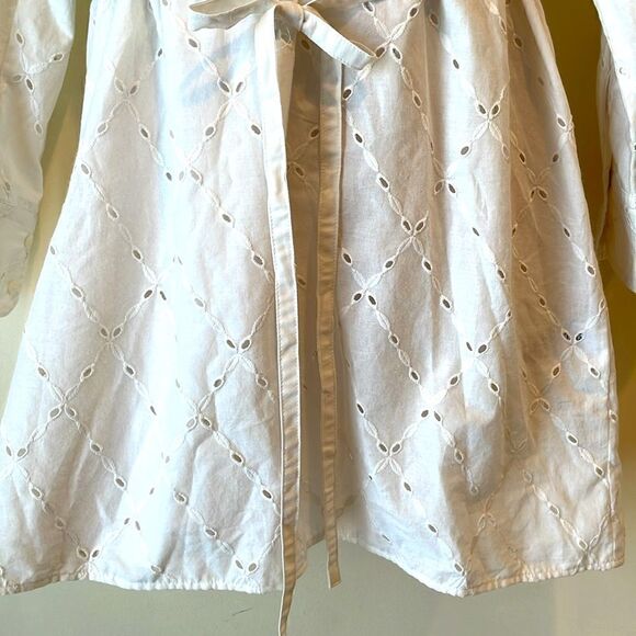 NWT Banana Republic White Eyelet Lace Cotton Dress Women's Size XS - Picture 5 of 10